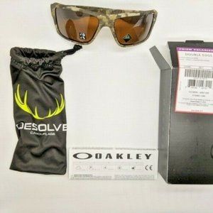 New Oakley DOUBLE EDGE Sunglasses 9380-1266 Desolve Bare Camo/ Prizm Tungsten